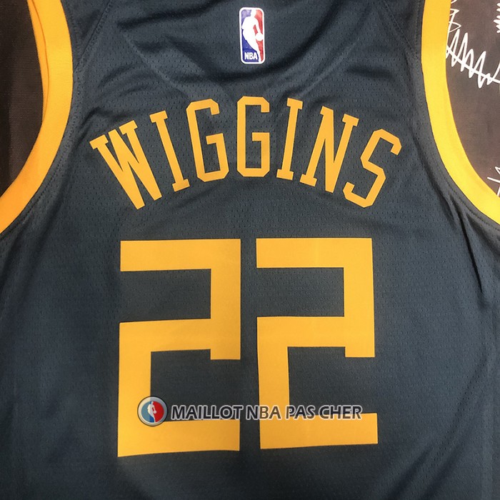 Maillot Golden State Warriors Andrew Wiggins NO 22 Ville 2018-19 Bleu